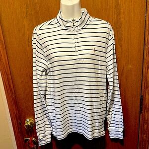 Polo Ralph Lauren Navy Striped Long Sleeve Shirt xl